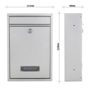 ROTTNER Boîte aux lettres Tarvis avec serrure à cylindre argentée-5