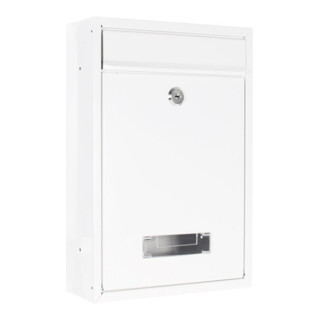ROTTNER Boîte aux lettres Tarvis avec serrure à cylindre blanc laqué poudre