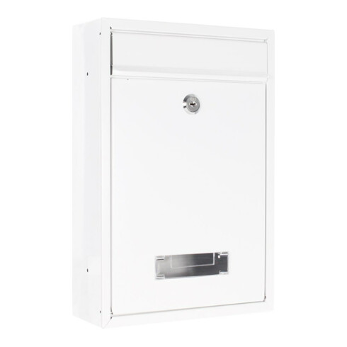 ROTTNER Boîte aux lettres Tarvis avec serrure à cylindre blanc laqué poudre