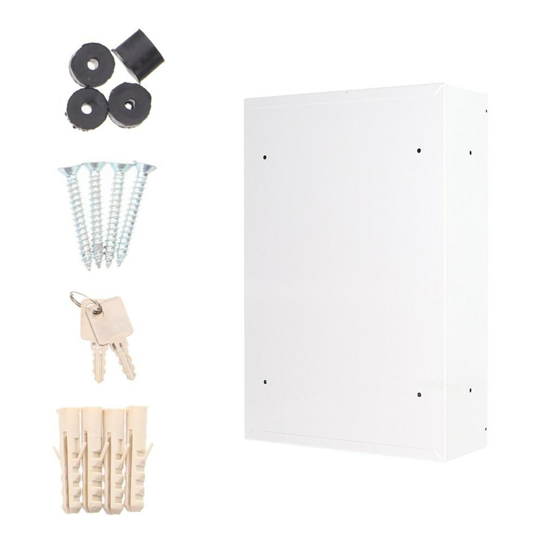 ROTTNER Boîte aux lettres Tarvis avec serrure à cylindre blanc laqué poudre