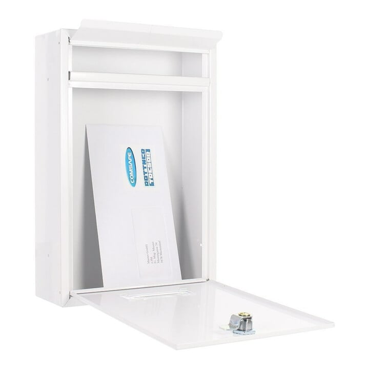 ROTTNER Boîte aux lettres Tarvis avec serrure à cylindre blanc laqué poudre
