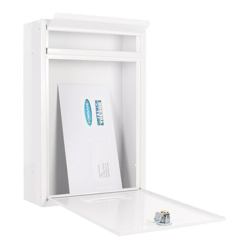 ROTTNER Boîte aux lettres Tarvis avec serrure à cylindre blanc laqué poudre