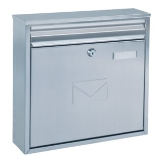 ROTTNER Boîte aux lettres Teramo avec serrure à cylindre acier inoxydable brossé mat
