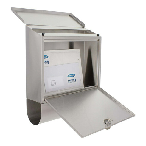 ROTTNER Boîte aux lettres Villa verrouillable acier inoxydable mat brossé