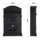 ROTTNER Briefkasten Ashford T05375 schwarz Zylinderschloss