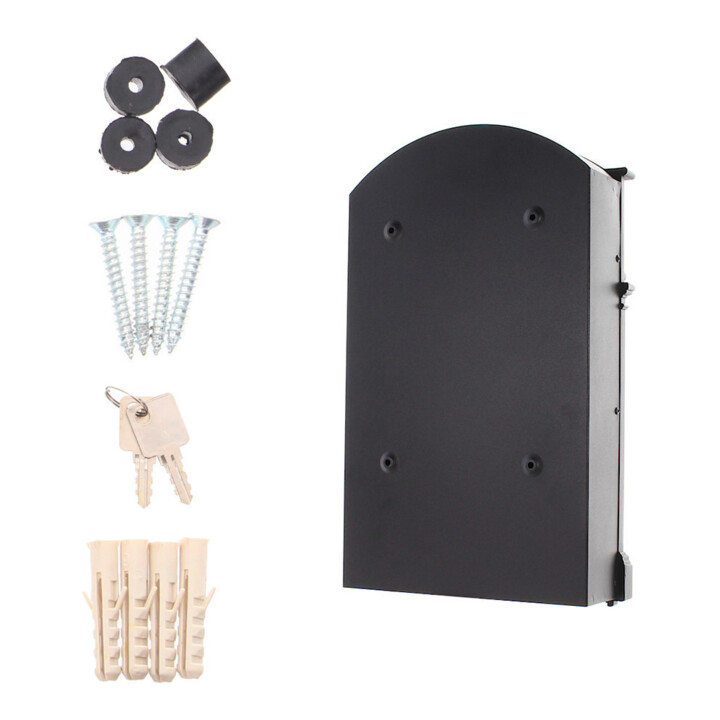ROTTNER Briefkasten Ashford T05375 schwarz Zylinderschloss