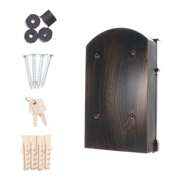 ROTTNER Briefkasten Ashford T05667 Zylinderschloss Braun