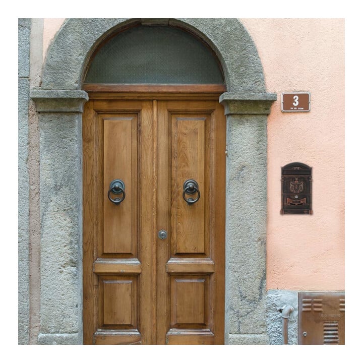 ROTTNER Briefkasten Ashford T05667 Zylinderschloss Braun