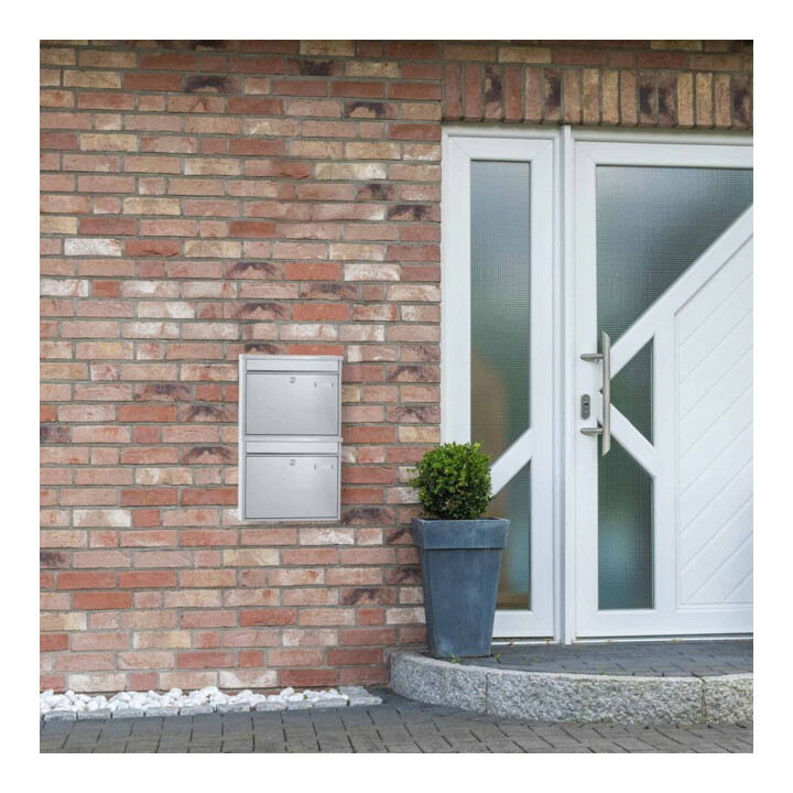 ROTTNER Briefkasten BKS2 Edelstahl Zylinderschloss Edelstahl