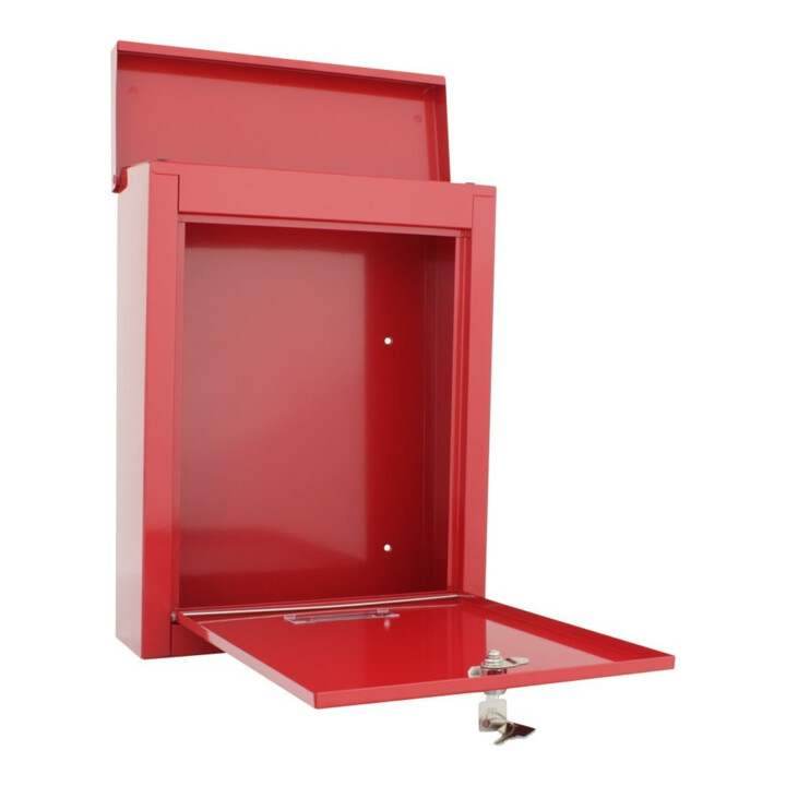 ROTTNER Briefkasten Brighton T04504 rot Zylinderschloss
