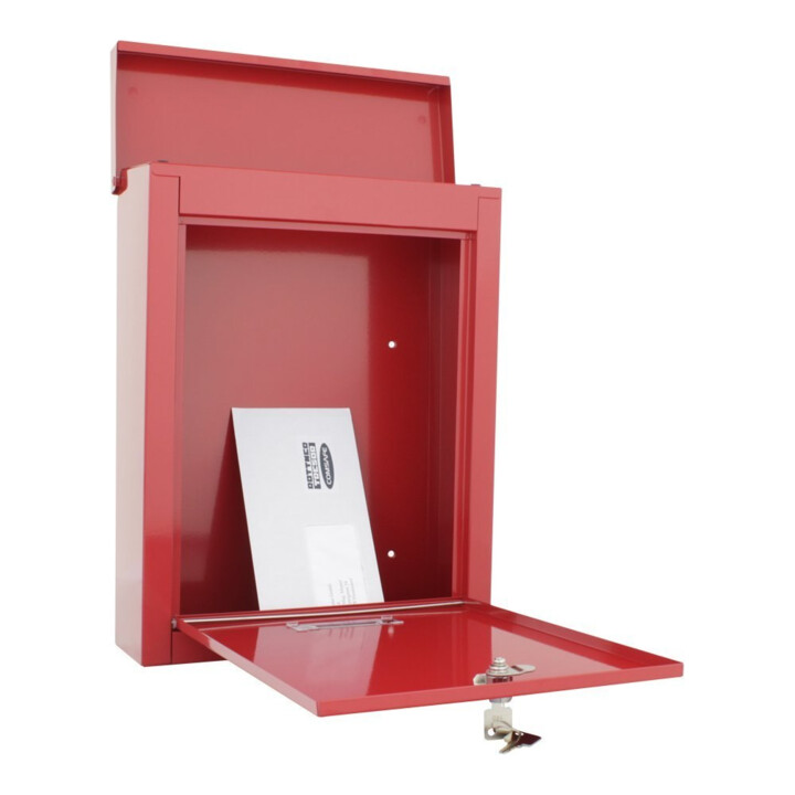 ROTTNER Briefkasten Brighton T04504 rot Zylinderschloss