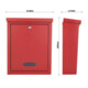 ROTTNER Briefkasten Brighton T04504 rot Zylinderschloss
