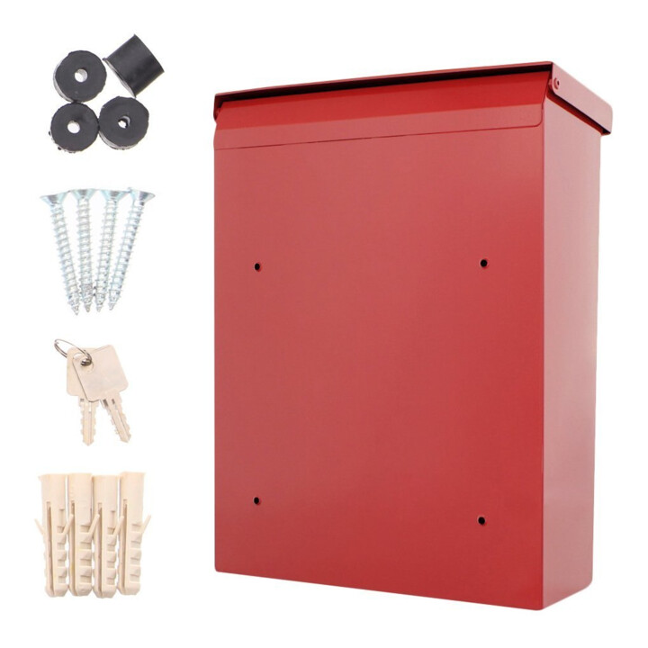 ROTTNER Briefkasten Brighton T04504 rot Zylinderschloss