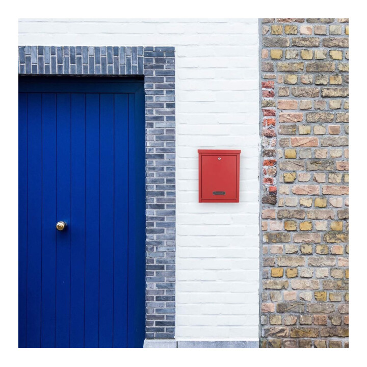 ROTTNER Briefkasten Brighton T04504 rot Zylinderschloss