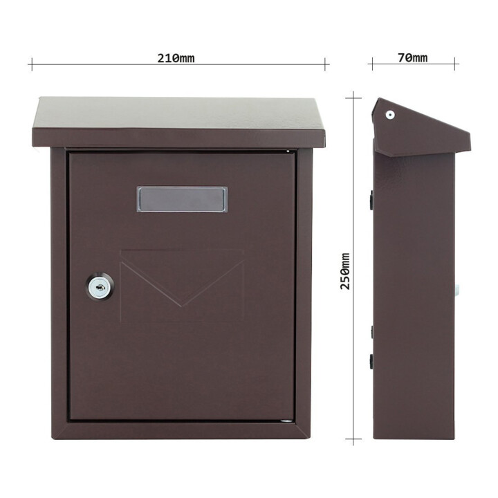 ROTTNER Briefkasten Cesena braun Zylinderschloss Braun