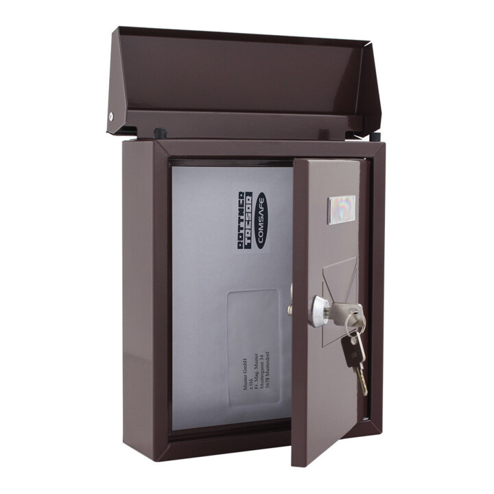 ROTTNER Briefkasten Cesena braun Zylinderschloss Braun