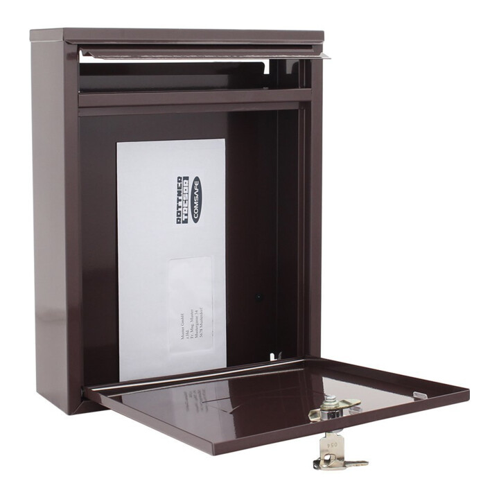ROTTNER Briefkasten Como T04564 braun Zylinderschloss