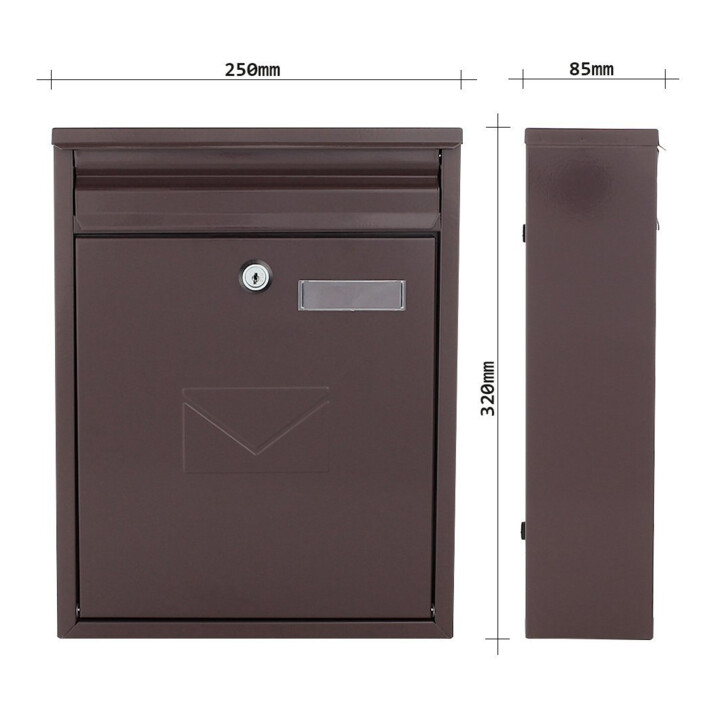 ROTTNER Briefkasten Como T04564 braun Zylinderschloss