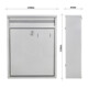 ROTTNER Briefkasten Como T05322 silber Zylinderschloss