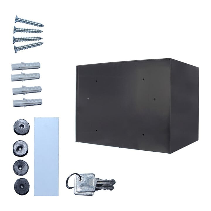 ROTTNER Briefkasten Enzian T04643 schwarzgrau Zylinderschloss