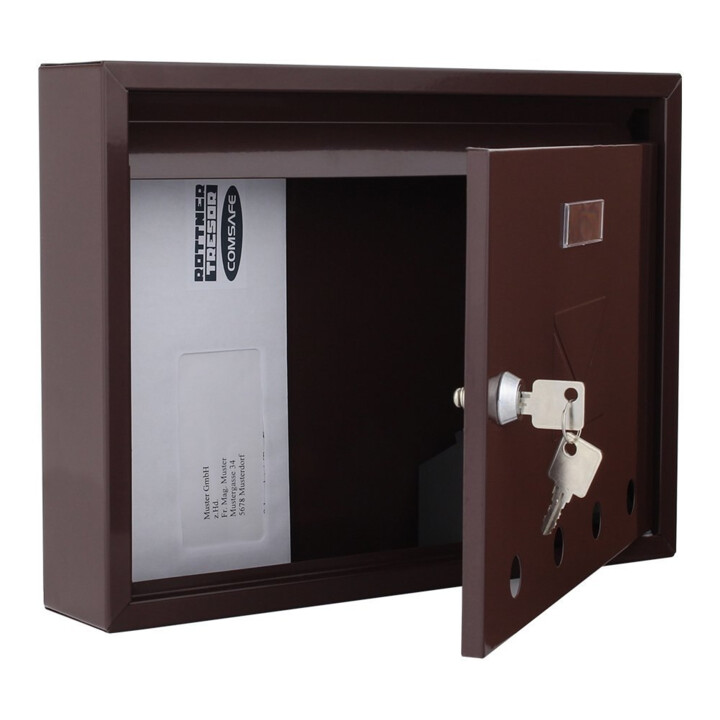 ROTTNER Briefkasten Imola T04566 braun Zylinderschloss