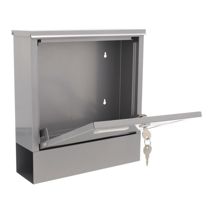 ROTTNER Briefkasten Lago T06332 Silber Zylinderschloss