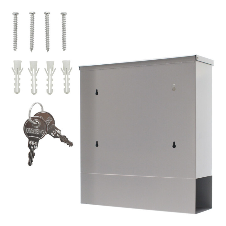ROTTNER Briefkasten Lago T06332 Silber Zylinderschloss