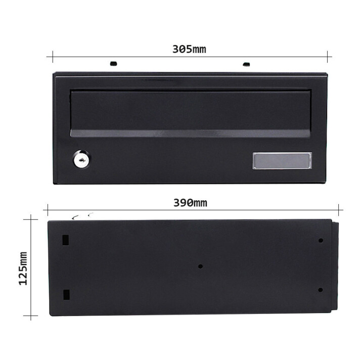 ROTTNER Briefkasten Modul ELM MZ Zylinderschloss schwarz