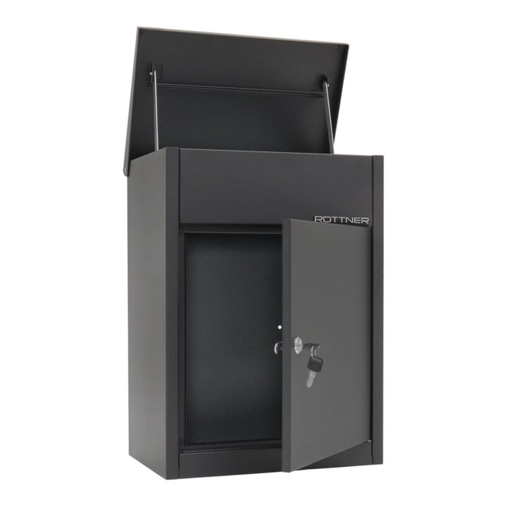 ROTTNER Briefkasten Parcel Keeper 500 Zylinderschloss schwarz