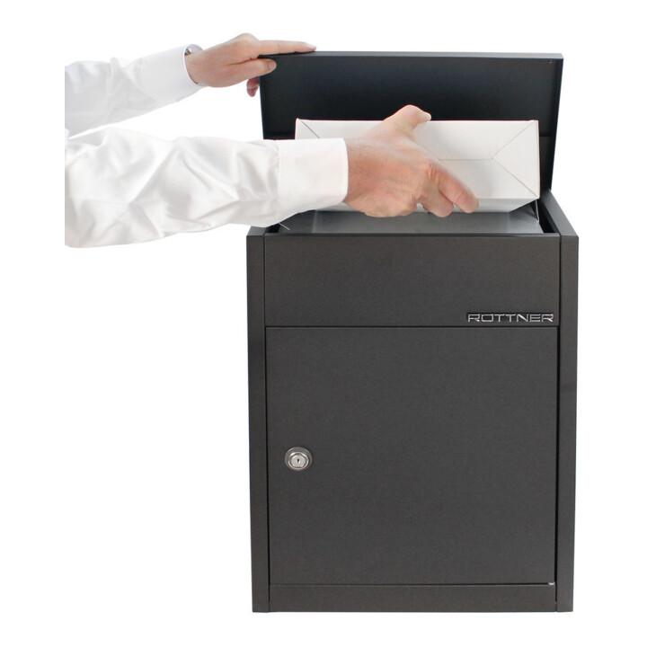 ROTTNER Briefkasten Parcel Keeper 500 Zylinderschloss schwarz
