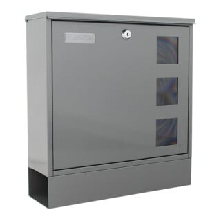 ROTTNER Briefkasten Postale T06049 grau Zylinderschloss Grau
