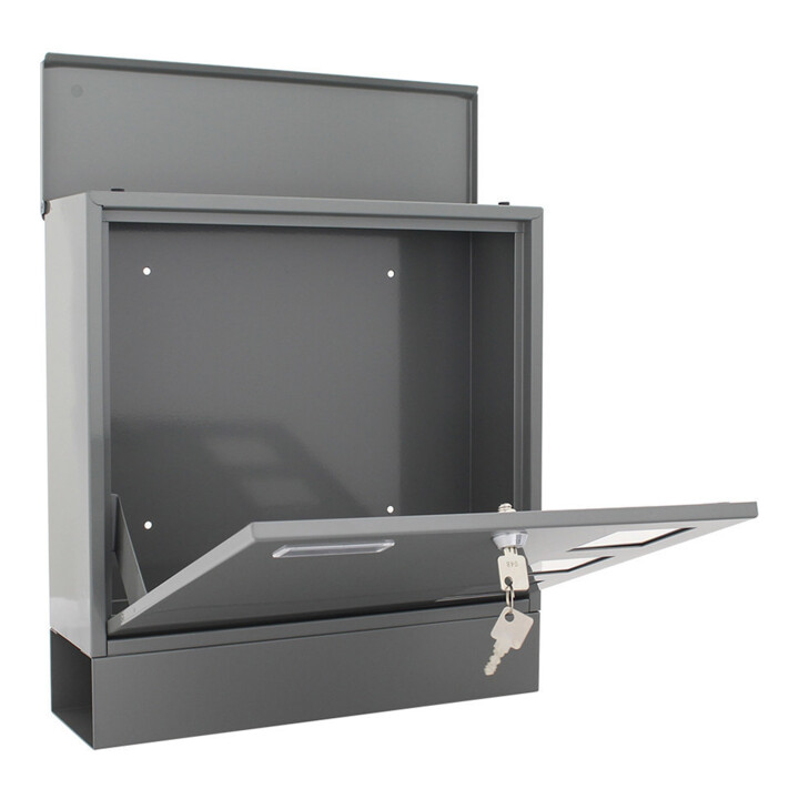 ROTTNER Briefkasten Postale T06049 grau Zylinderschloss Grau