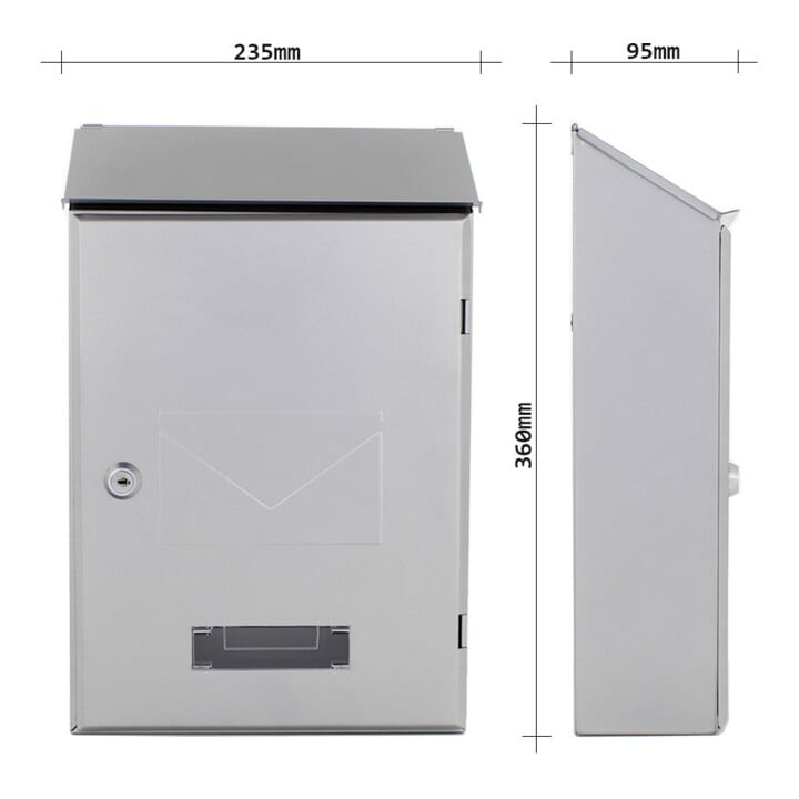 ROTTNER Briefkasten T02939 Pisa silber Zylinderschloss
