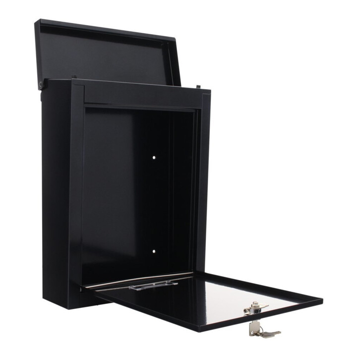 ROTTNER Briefkasten T04508 Brighton schwarz Zylinderschloss