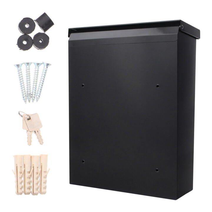 ROTTNER Briefkasten T04508 Brighton schwarz Zylinderschloss