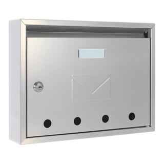 ROTTNER Briefkasten T04749 Imola silber Zylinderschloss