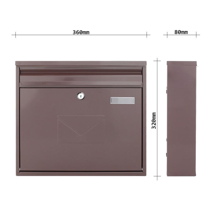 ROTTNER Briefkasten T04771 Teramo braun Zylinderschloss braun