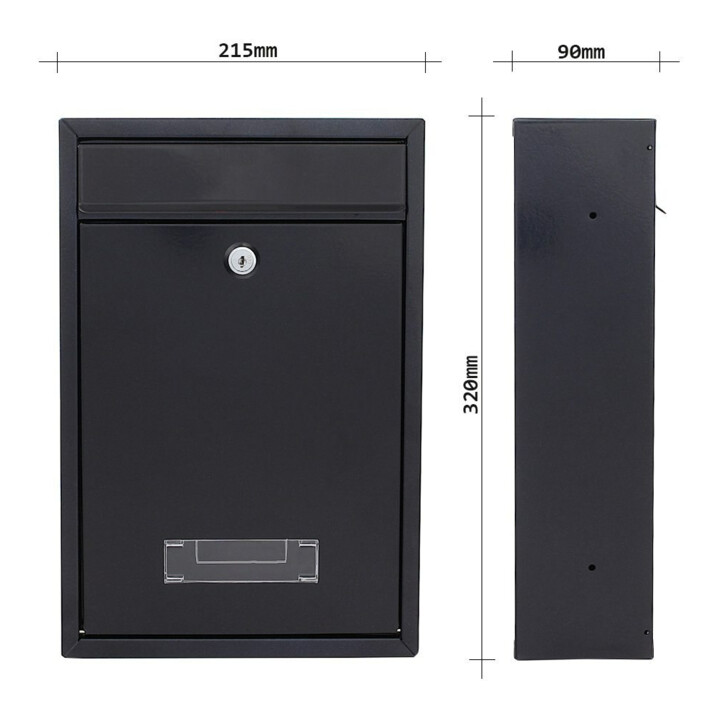 ROTTNER Briefkasten Tarvis mit Zylinderschloss anthrazit pulverb.