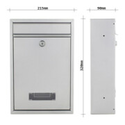 ROTTNER Briefkasten Tarvis mit Zylinderschloss silber-5