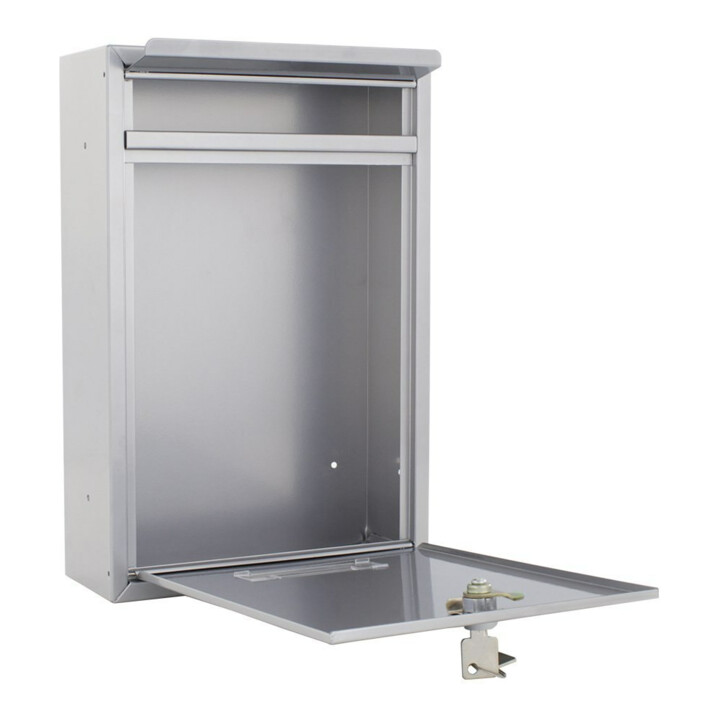 ROTTNER Briefkasten Tarvis mit Zylinderschloss silber