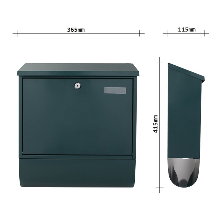 ROTTNER Briefkasten Villa Spezial T03960 grün Zylinderschloss