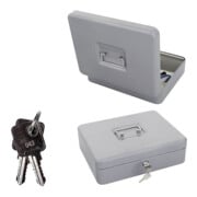 ROTTNER Caisse de comptage avec insert euro en tôle d'acier argenté-5