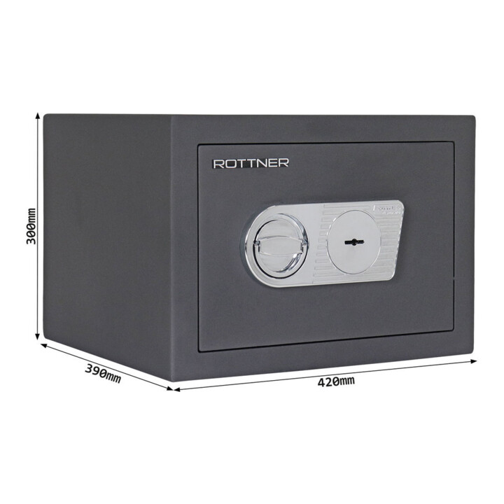 ROTTNER Coffre à clés Toscana 40 serrure à double panneton Anthracite
