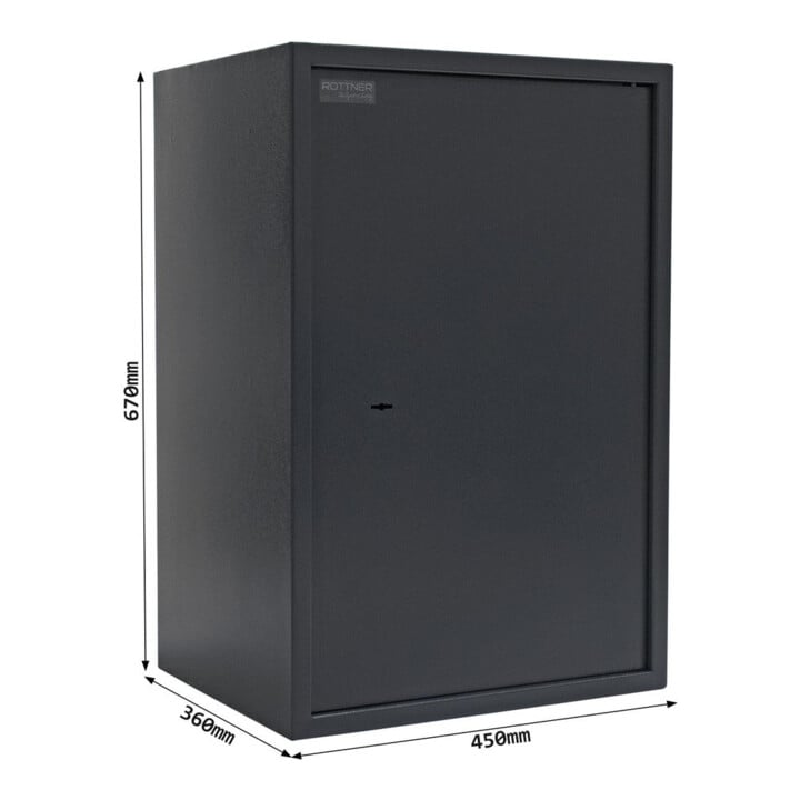 ROTTNER Coffre-fort d’insertion pour meubles Jupiter 5 serrure à double panneton anthracite