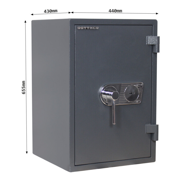 ROTTNER Coffre-fort ignifuge Atlas Fire 65 serrure à double panneton Anthracite
