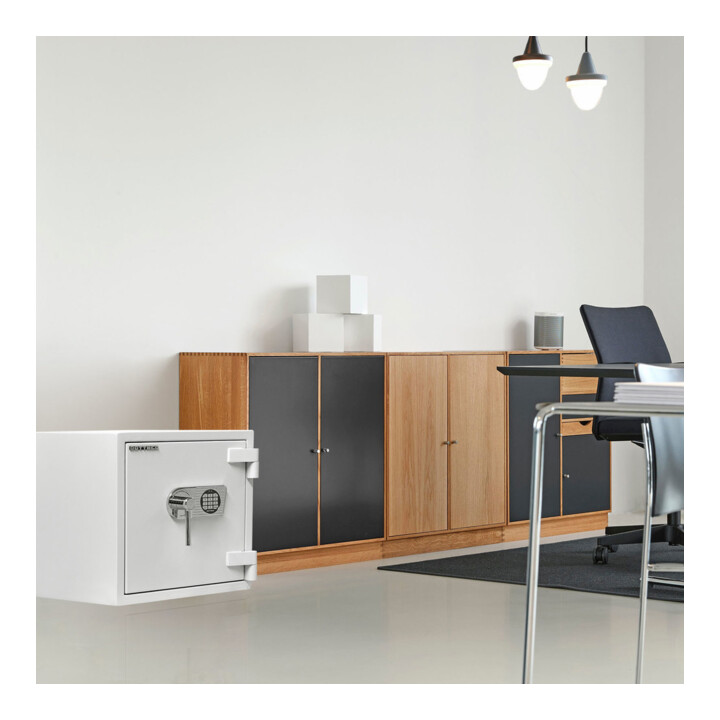 ROTTNER Coffre-fort ignifuge Diamant PO50 serrure électronique gris clair 53 l