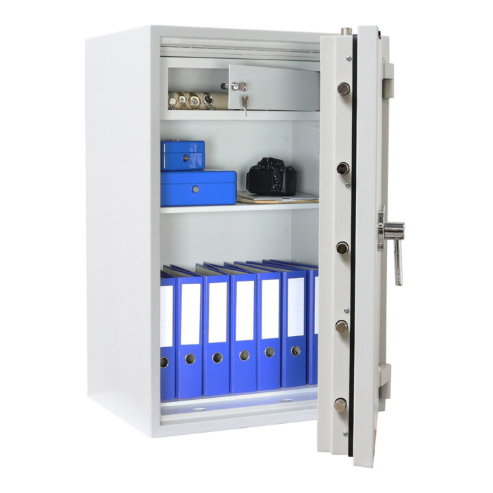 ROTTNER Coffre-fort ignifuge DO100 serrure électronique gris clair
