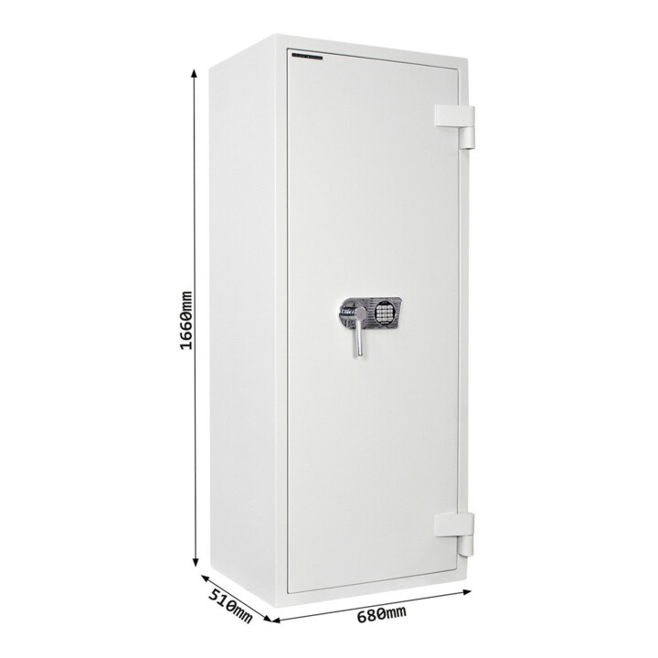 ROTTNER Coffre-fort ignifuge DO160 serrure électronique gris clair