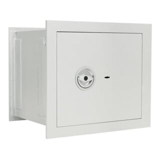 ROTTNER Coffre mural Stone SE 45 serrure à double panneton blanc aluminium RAL 9006