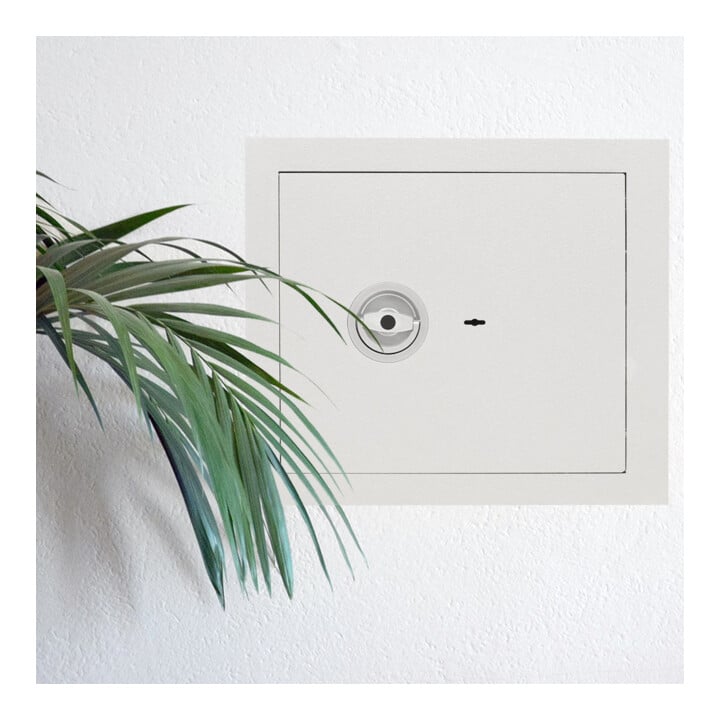 ROTTNER Coffre mural Stone SE 45 serrure à double panneton blanc aluminium RAL 9006